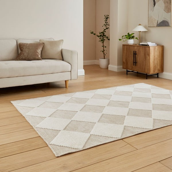 Biało-beżowy dywan odpowiedni do prania 160x230 cm Lyna Beige&White – Think Rugs-image-2