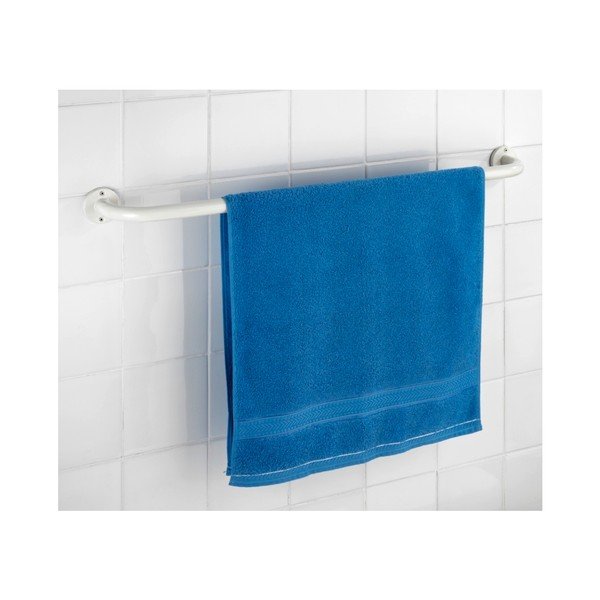 Biały uchwyt ścienny na ręczniki Wenko Basic, 80 cm-image-1