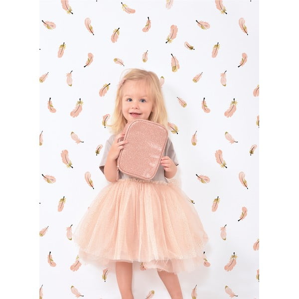 Tapeta dziecięca 10 m x 50 cm Gold Feathers – Lilipinso-image-1