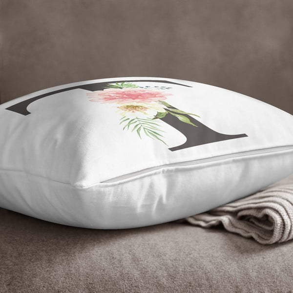 Poszewka na poduszkę Minimalist Cushion Covers Floral Alphabet T, 45x45 cm