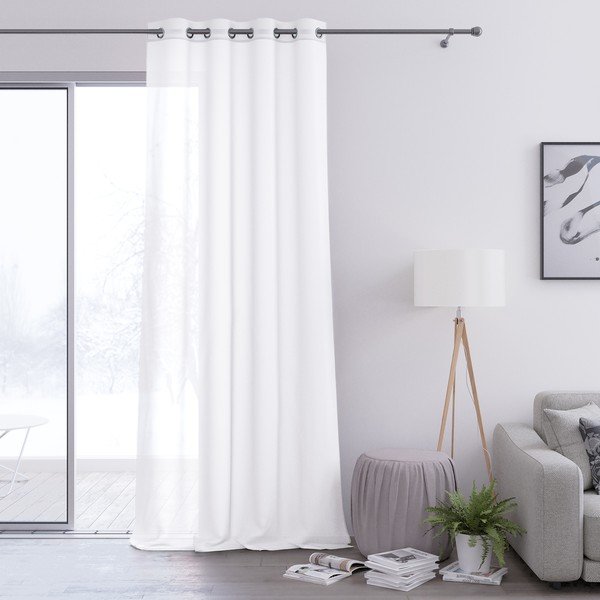 Biała zasłona AmeliaHome Voile Eyelets, 140x270 cm-image-2