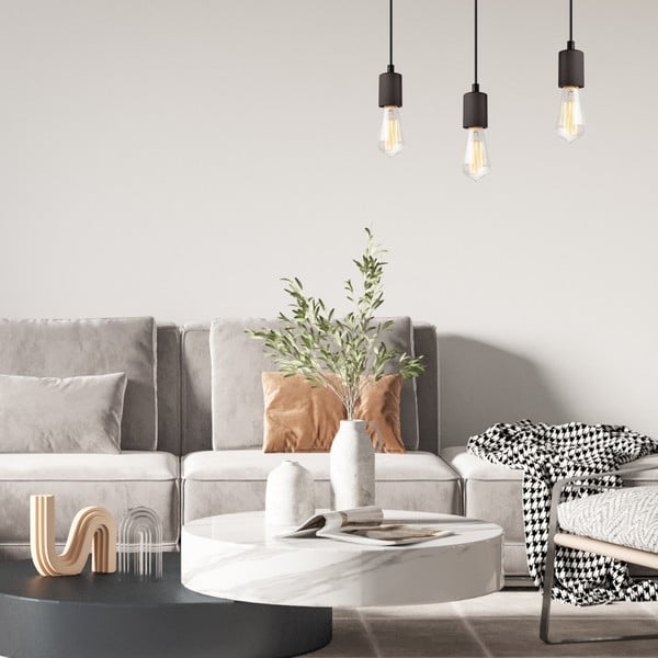 Czarna lampa wisząca Leon – LAMKUR-image-1