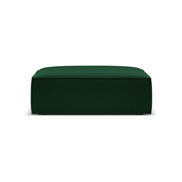 Ciemnozielony aksamitny podnóżek Vanda – Mazzini Sofas