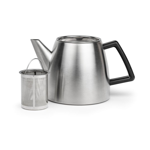 Dzbanek do herbaty ze stali nierdzewnej z sitkiem w kolorze srebra 1,1 l Duet Odense – Bredemeijer-image-1
