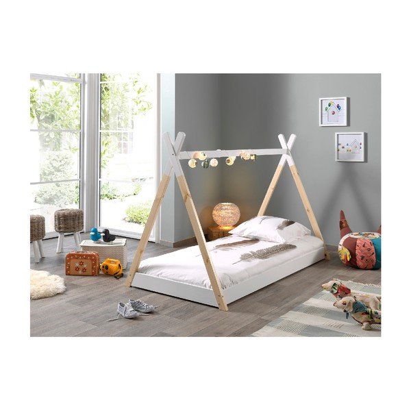 Białe łóżko dziecięce Vipack Tipi, 90x200 cm-image-2
