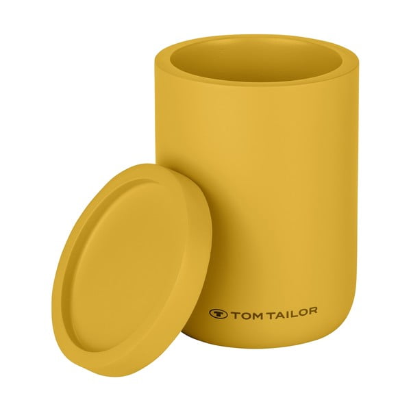 Musztardowy organizer łazienkowy na waciki z żywicy polimerowej Tom Tailor T-Color Bath – Wenko