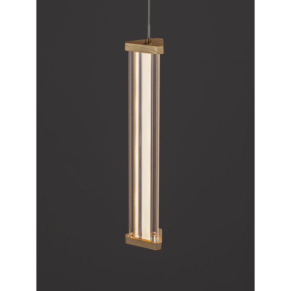 Metalowa lampa wisząca LED ze ściemniaczem w kolorze matowego złota z kloszem ze szkła akrylowego ø 6 cm Pheme – Nova Luce-image-3
