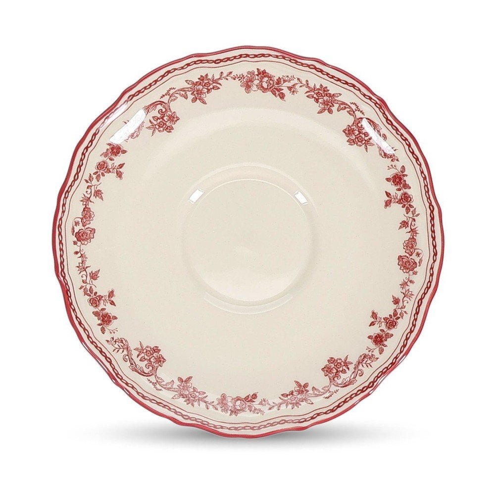 Bordowy/w kolorze kości słoniowej spodek ø 15,5 cm Cyril – S|P Collection