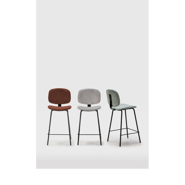 Bordowe hokery zestaw 2 szt. (wys. siedziska 64 cm) Arus – Marckeric-image-1