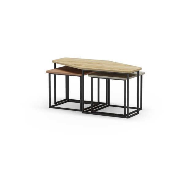 Stoliki zestaw 3 szt. 60x111,5 cm Zoya – Marckeric-image-4