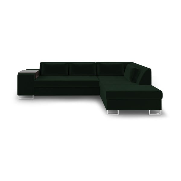 Zielona rozkładana sofa prawostronna Cosmopolitan Design San Antonio