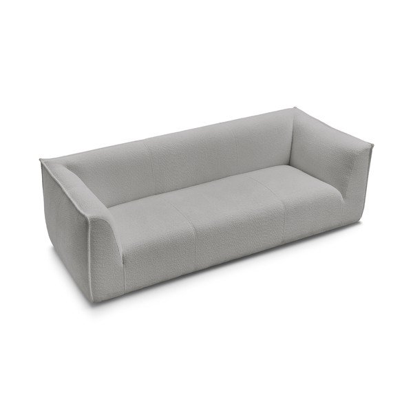Jasnoszara sofa z materiału bouclé 242 cm Giorgia – Bobochic Paris-image-4