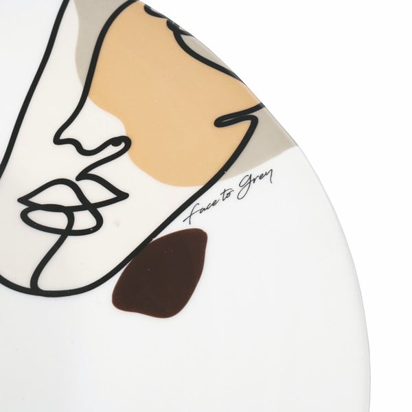 Ceramiczny talerz do serwowania VDE Tivoli 1996 Face to Grey, ø 35 cm-image-2