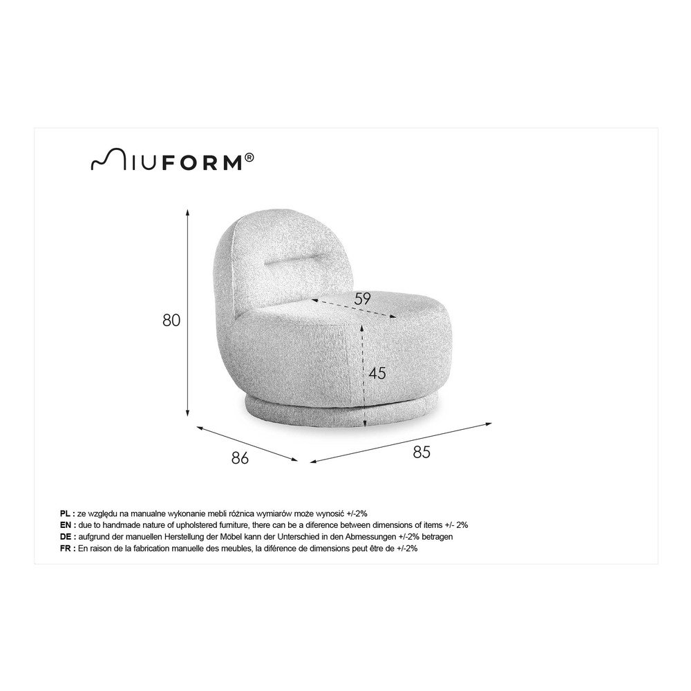 Żółty fotel Ovo – Miuform (zdjęcie 10)