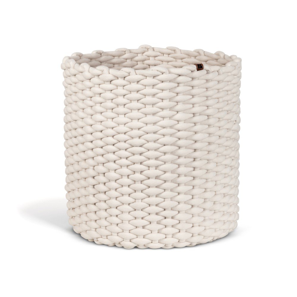 Tekstylny koszyk ø 40x40 cm Peach Skin Round XL – Bigso