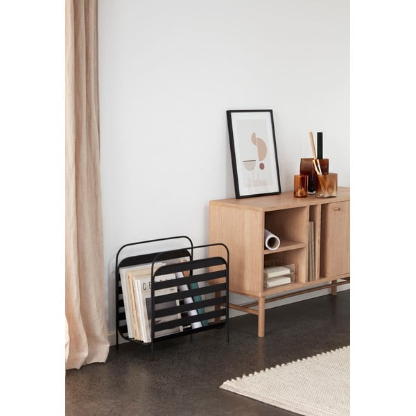 Czarny metalowy gazetnik Hübsch Carry-image-1