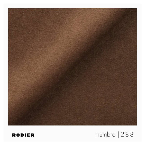 Brązowy aksamitny rozkładany narożnik ze schowkiem (lewostronny/z szezlongiem) Rene – Rodier-image-4