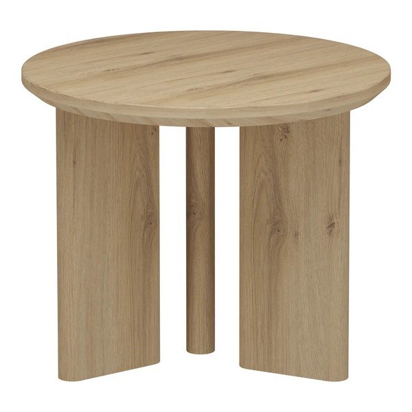 Okrągły stolik z blatem w dekorze dębu w naturalnym kolorze ø 50 cm Chatham – Støraa-image-4