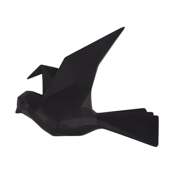Czarny wieszak ścienny w kształcie ptaszka PT LIVING, szer. 25 cm