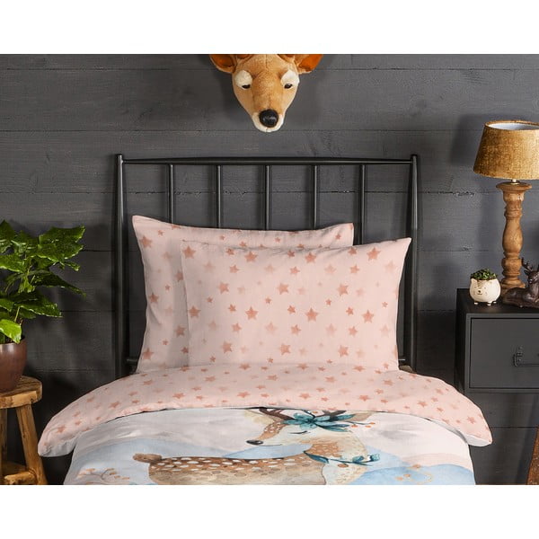 Flanelowa pościel dziecięca jednoosobowa 140x200 cm Josy – Good Morning-image-2