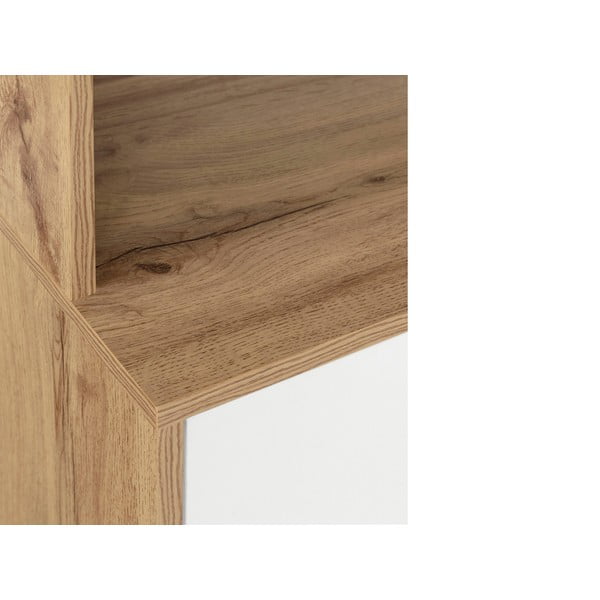 Biało-naturalna witryna w dekorze dębu 84x165 cm Skandi – Støraa-image-4