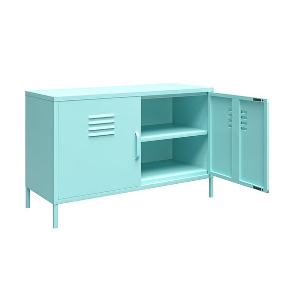 Jasnoniebieska metalowa szafka Novogratz Cache, 100x64 cm-image-4