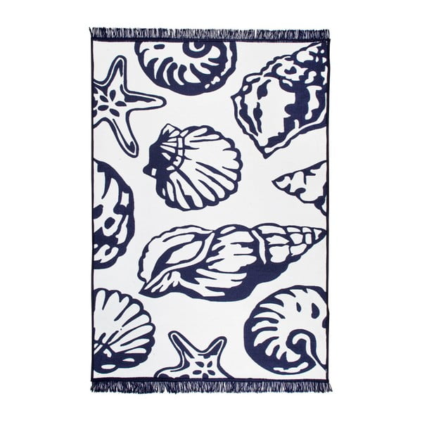 Niebiesko-biały dywan dwustronny Cihan Bilisim Tekstil Oyster, 140x215 cm