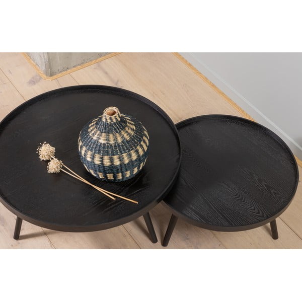 Czarny stolik WOOOD Mesa, Ø 60 cm-image-2