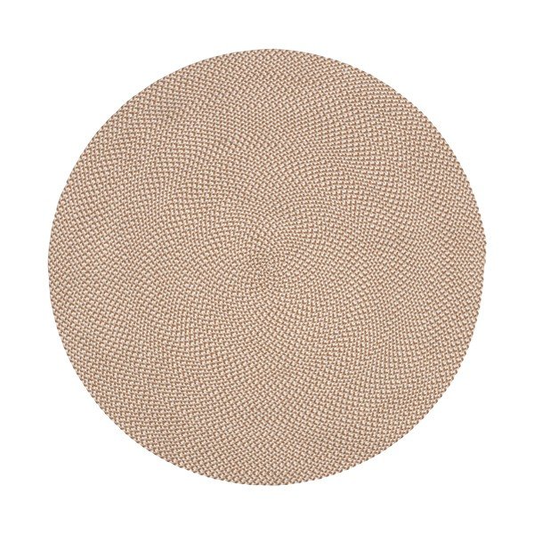 Beżowy dywan z tworzywa sztucznego z recyklingu Kave Home Rodhe, ø 150 cm