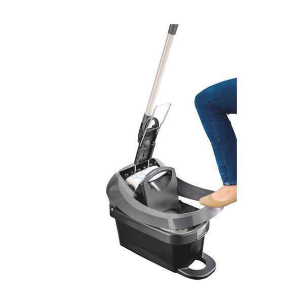 Mop rotacyjny z wiadrem Profi XL Mobile Black – LEIFHEIT-image-1