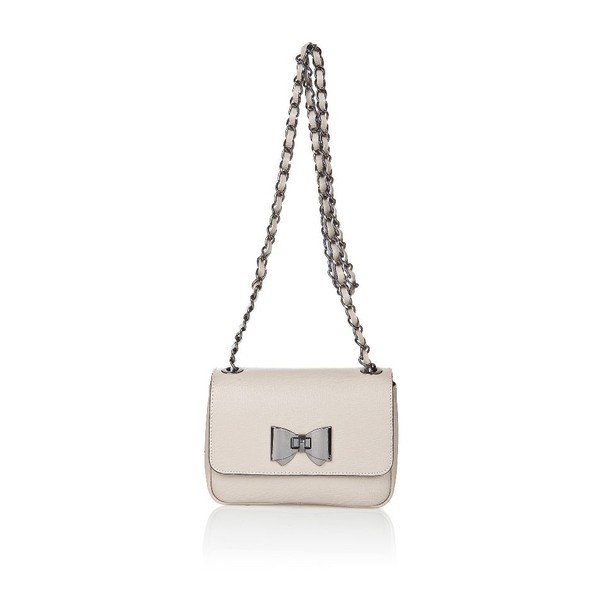 Skórzana torebka Bow Taupe