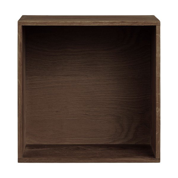 Ciemnobrązowa wielopoziomowa półka z litego drewna dębowego 30 cm Townsville – House Nordic-image-3