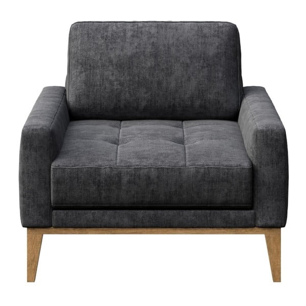 Ciemnoszary fotel MESONICA Musso Tufted