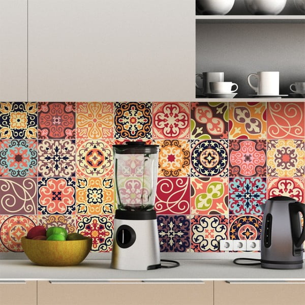 Zestaw 30 naklejek Ambiance La Valette, 15x15 cm