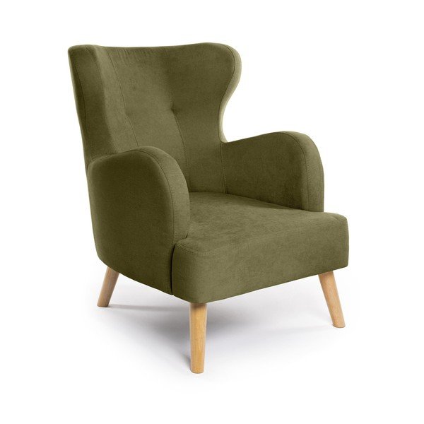 Zielony fotel typu uszak Noemye – Bonami Selection