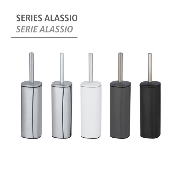 Szczotka do WC w kolorze srebra Wenko Alassio-image-4