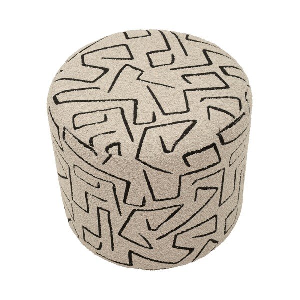 Beżowy puf z materiału bouclé Nairobi – Mauro Ferretti-image-3