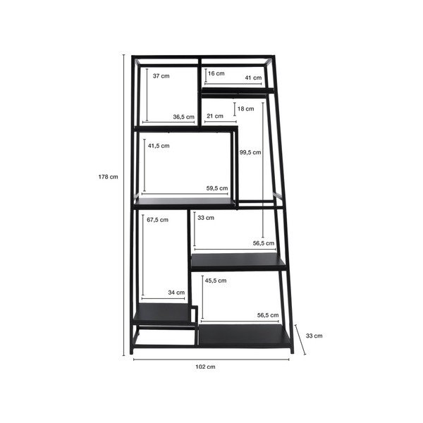 Czarny regał Leitmotiv Fushion-image-1