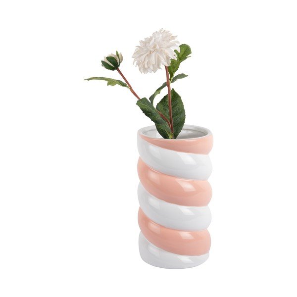 Biały/różowy ceramiczny wazon (wysokość 23 cm) Marshmallow – PT LIVING-image-2
