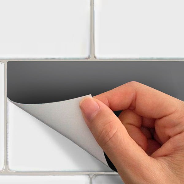 Zestaw naklejek na kafelki 30 szt. 20x10 cm Subway Tiles Grey – Ambiance-image-3