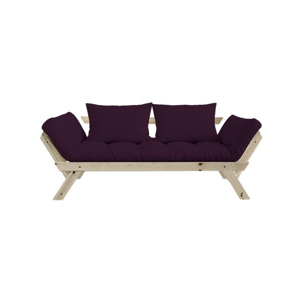 Sofa rozkładana Karup Bebop Natural/Purple Plum-image-4
