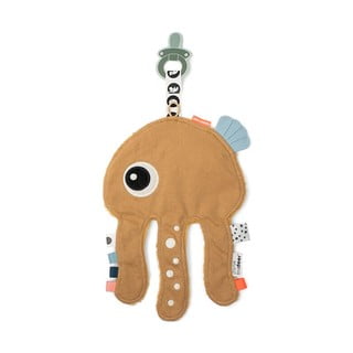 Musztardowa zabawka do przytulania z pętlą na smoczek Jelly – Done by Deer