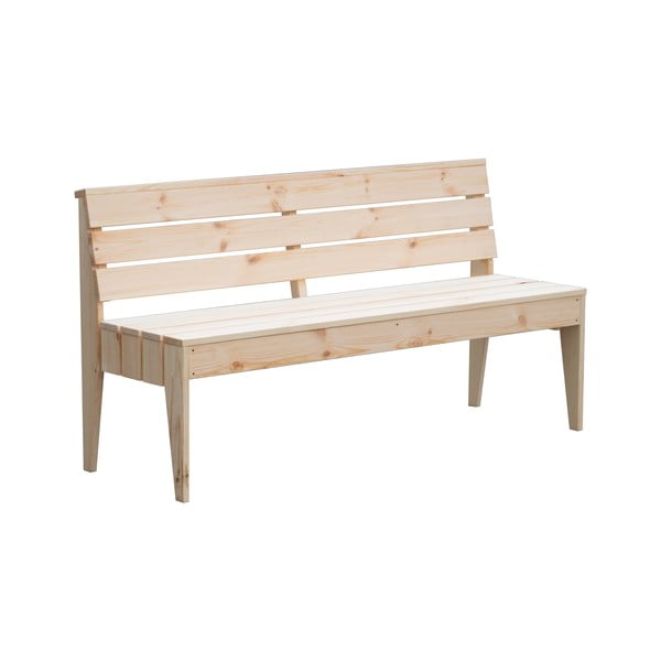 Drewniana ławka ogrodowa w naturalnym kolorze Pool – Rojaplast
