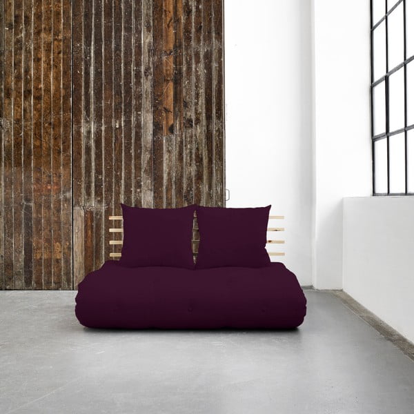 Sofa rozkładana Karup Shin Sano Natural/Purple Plum