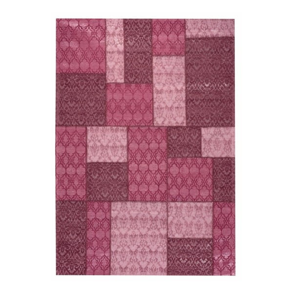 Różowy dywan Wallflor Patchwork, 75x150 cm