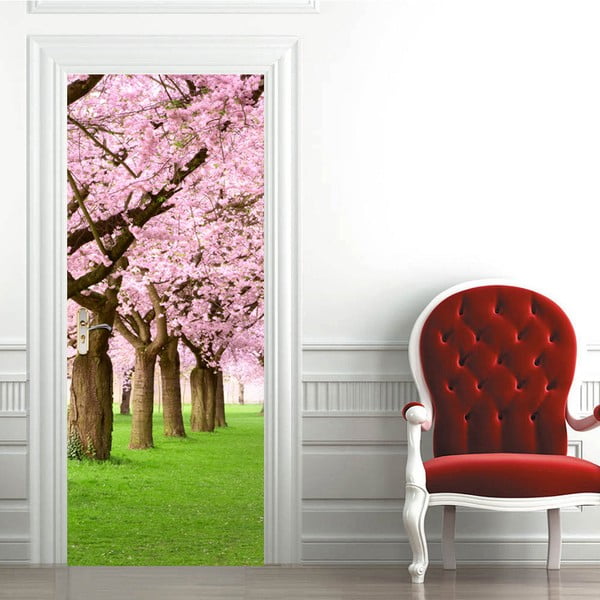 Tapeta na drzwi WALPLUS Pink Blossom Flowers Tree, 88x200 cm