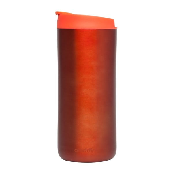 Nierdzewny kubek termiczny Flip Seal 350 ml, czerwony