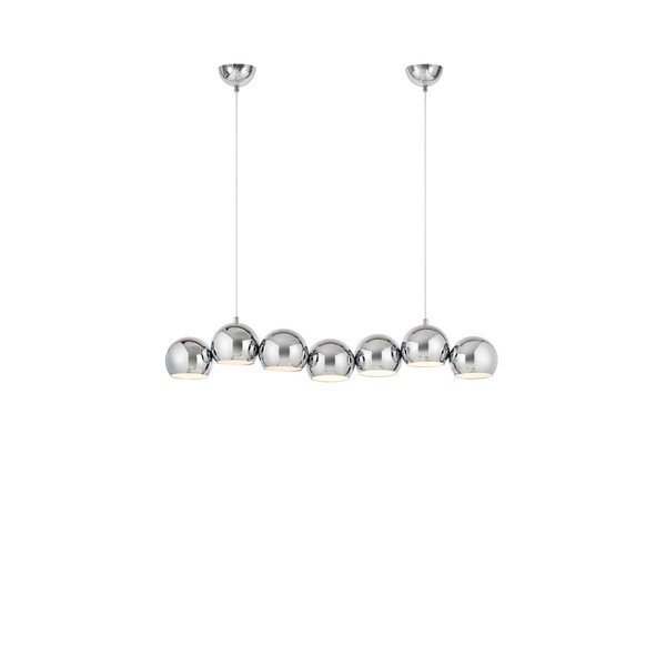 Metalowa lampa wisząca w kolorze srebra z metalowym kloszem Cupolo – Markslöjd