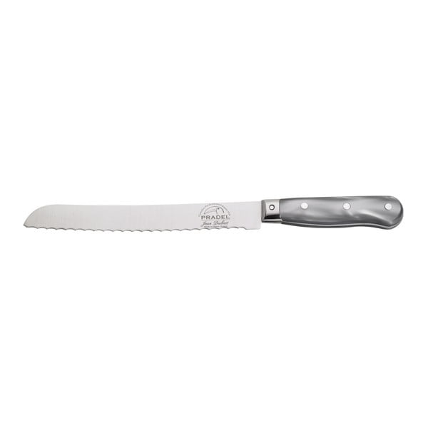 Szary nóż do pieczywa z rękojeścią z akrylu Jean Dubost 