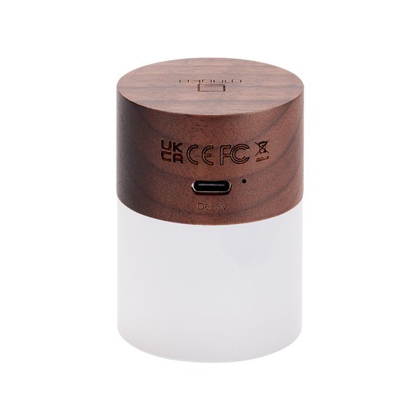 Ciemnobrązowa lampa stołowa LED ze ściemniaczem i szklanym kloszem (wysokość 6 cm) Lemelia – Gingko-image-3